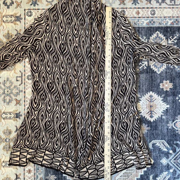 MOTH Anthropologie The Eyes Have It Brown And Cream Open Knit Cardigan Size M - Picture 9 of 10